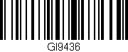 Código de barras (EAN, GTIN, SKU, ISBN): 'GI9436'