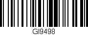 Código de barras (EAN, GTIN, SKU, ISBN): 'GI9498'
