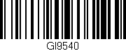 Código de barras (EAN, GTIN, SKU, ISBN): 'GI9540'