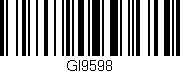 Código de barras (EAN, GTIN, SKU, ISBN): 'GI9598'