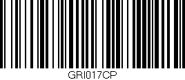 Código de barras (EAN, GTIN, SKU, ISBN): 'GRI017CP'
