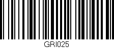 Código de barras (EAN, GTIN, SKU, ISBN): 'GRI025'