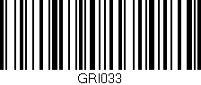 Código de barras (EAN, GTIN, SKU, ISBN): 'GRI033'