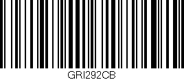 Código de barras (EAN, GTIN, SKU, ISBN): 'GRI292CB'