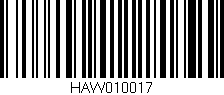 Código de barras (EAN, GTIN, SKU, ISBN): 'HAW010017'