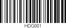 Código de barras (EAN, GTIN, SKU, ISBN): 'HDG001'