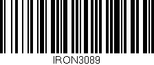 Código de barras (EAN, GTIN, SKU, ISBN): 'IRON3089'