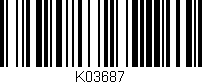 Código de barras (EAN, GTIN, SKU, ISBN): 'K03687'