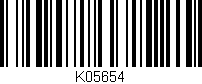 Código de barras (EAN, GTIN, SKU, ISBN): 'K05654'