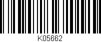Código de barras (EAN, GTIN, SKU, ISBN): 'K05662'