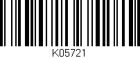Código de barras (EAN, GTIN, SKU, ISBN): 'K05721'