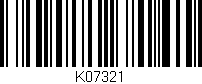 Código de barras (EAN, GTIN, SKU, ISBN): 'K07321'