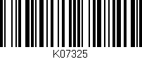 Código de barras (EAN, GTIN, SKU, ISBN): 'K07325'