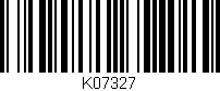 Código de barras (EAN, GTIN, SKU, ISBN): 'K07327'