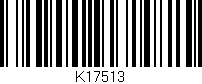 Código de barras (EAN, GTIN, SKU, ISBN): 'K17513'