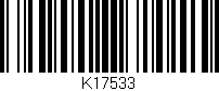 Código de barras (EAN, GTIN, SKU, ISBN): 'K17533'