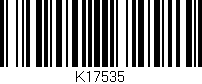 Código de barras (EAN, GTIN, SKU, ISBN): 'K17535'