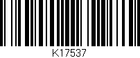 Código de barras (EAN, GTIN, SKU, ISBN): 'K17537'