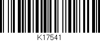 Código de barras (EAN, GTIN, SKU, ISBN): 'K17541'
