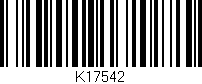 Código de barras (EAN, GTIN, SKU, ISBN): 'K17542'