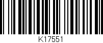 Código de barras (EAN, GTIN, SKU, ISBN): 'K17551'