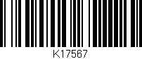Código de barras (EAN, GTIN, SKU, ISBN): 'K17567'