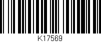 Código de barras (EAN, GTIN, SKU, ISBN): 'K17569'