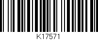 Código de barras (EAN, GTIN, SKU, ISBN): 'K17571'