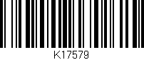 Código de barras (EAN, GTIN, SKU, ISBN): 'K17579'