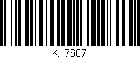 Código de barras (EAN, GTIN, SKU, ISBN): 'K17607'