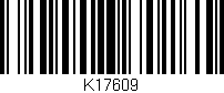 Código de barras (EAN, GTIN, SKU, ISBN): 'K17609'
