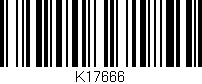 Código de barras (EAN, GTIN, SKU, ISBN): 'K17666'