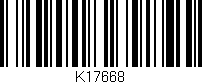 Código de barras (EAN, GTIN, SKU, ISBN): 'K17668'