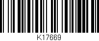 Código de barras (EAN, GTIN, SKU, ISBN): 'K17669'