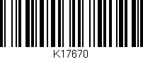 Código de barras (EAN, GTIN, SKU, ISBN): 'K17670'