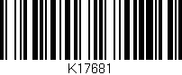 Código de barras (EAN, GTIN, SKU, ISBN): 'K17681'