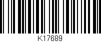 Código de barras (EAN, GTIN, SKU, ISBN): 'K17689'