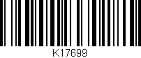 Código de barras (EAN, GTIN, SKU, ISBN): 'K17699'