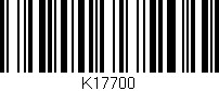 Código de barras (EAN, GTIN, SKU, ISBN): 'K17700'
