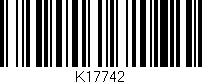 Código de barras (EAN, GTIN, SKU, ISBN): 'K17742'