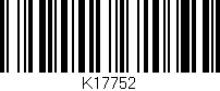 Código de barras (EAN, GTIN, SKU, ISBN): 'K17752'