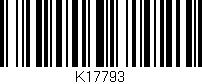 Código de barras (EAN, GTIN, SKU, ISBN): 'K17793'