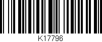 Código de barras (EAN, GTIN, SKU, ISBN): 'K17796'
