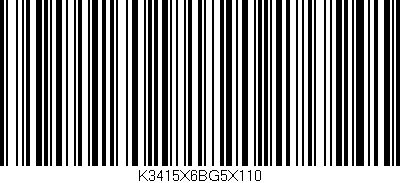 Código de barras (EAN, GTIN, SKU, ISBN): 'K3415X6BG5X110'