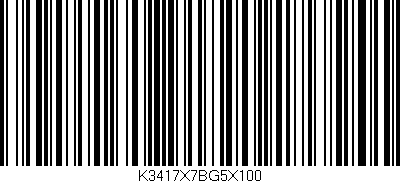 Código de barras (EAN, GTIN, SKU, ISBN): 'K3417X7BG5X100'