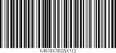 Código de barras (EAN, GTIN, SKU, ISBN): 'K4618X7BG5X112'