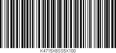 Código de barras (EAN, GTIN, SKU, ISBN): 'K4715X6SS5X100'