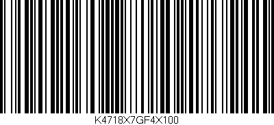 Código de barras (EAN, GTIN, SKU, ISBN): 'K4718X7GF4X100'