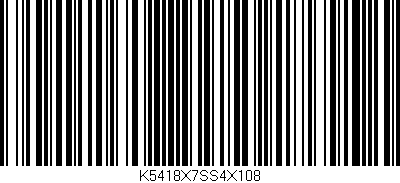Código de barras (EAN, GTIN, SKU, ISBN): 'K5418X7SS4X108'