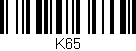 Código de barras (EAN, GTIN, SKU, ISBN): 'K65'